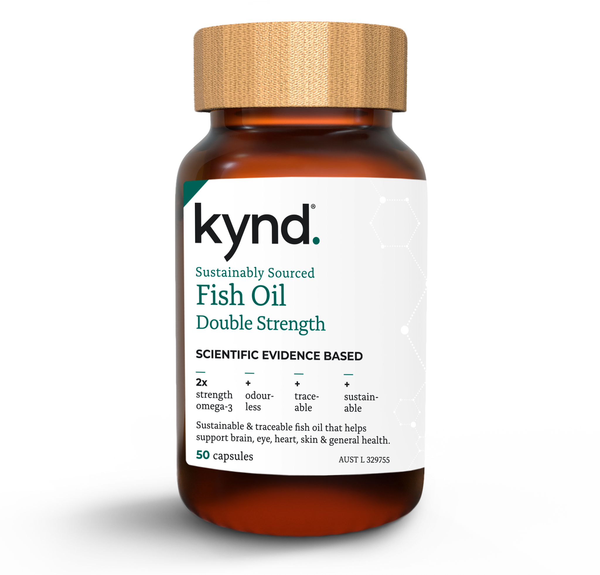 Kynd Sustainably Sourced Fish Oil Double Strength | Supplement | Scientific Evidence Based - Omega 3 - Brain, Eye, Heart Health